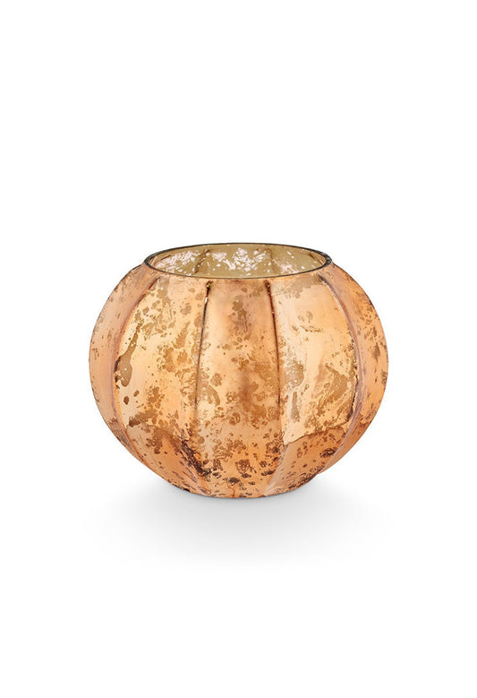 Copper Leaves Mercury Pumpkin Candle