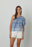 Diana Printed Voile One Shoulder Top