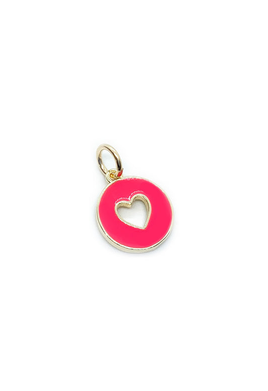 Small Heart Circle Pendant