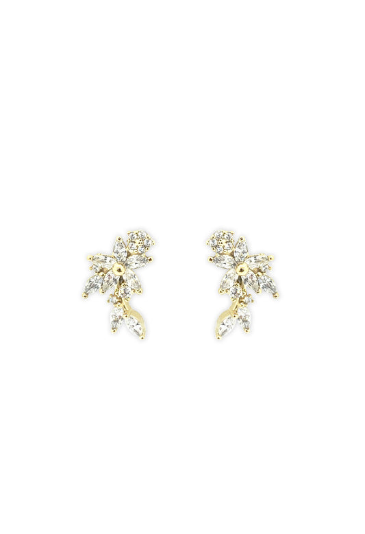 Jocelyn Kennedy - Gold Floral Cluster Earrings