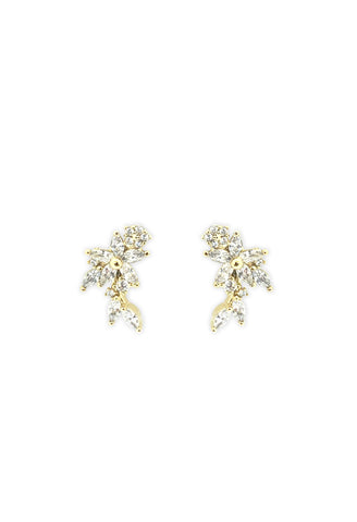 Jocelyn Kennedy - Gold Floral Cluster Earrings