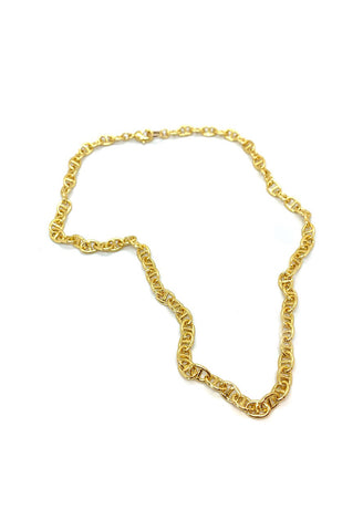 Double Loop Gold Chain Necklace