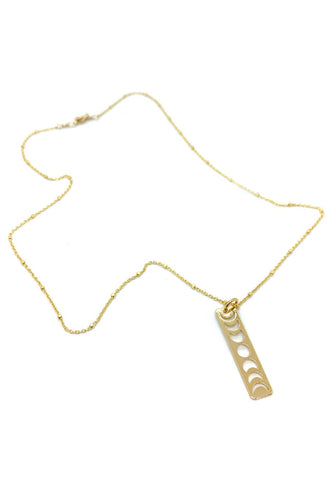 Gold Moon Phase Necklace