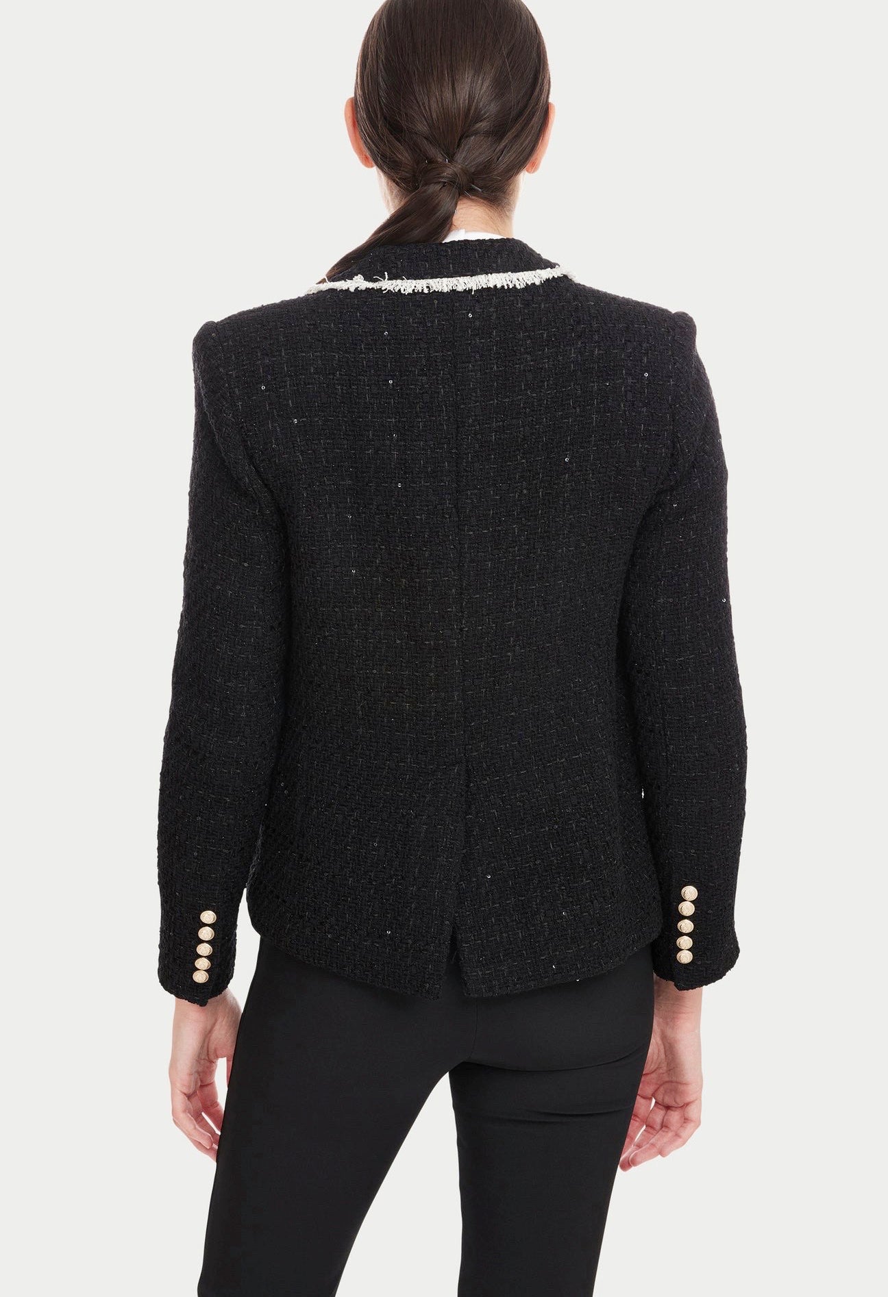 Lila Contrast Tweed Blazer