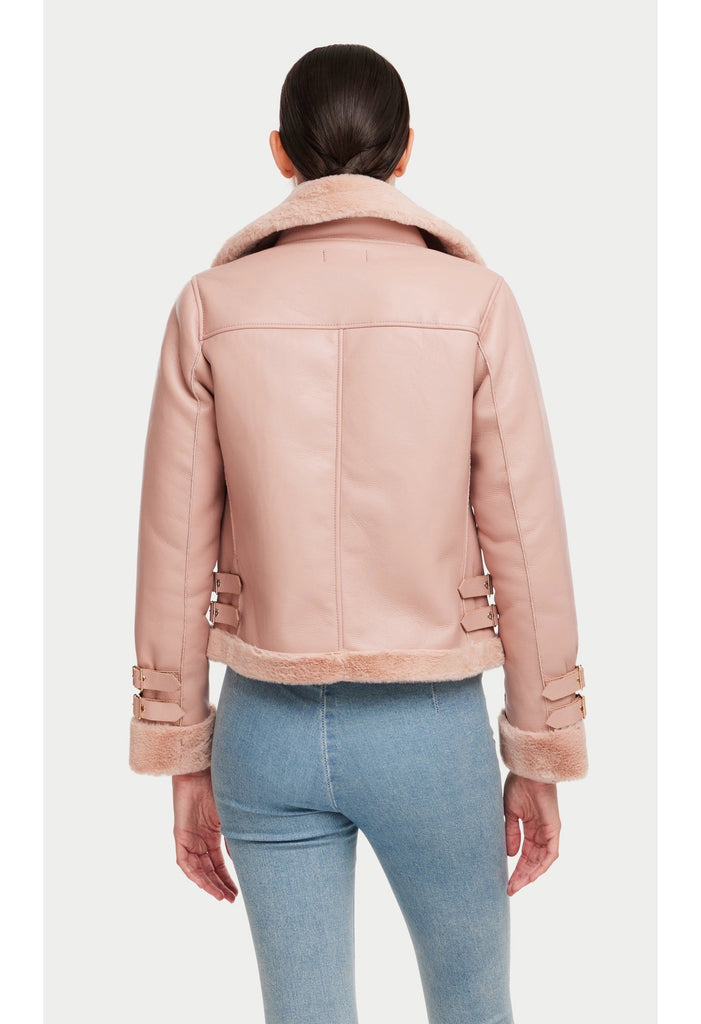 Dion Faux Shearling Moto Jacket Who Cares? Wear