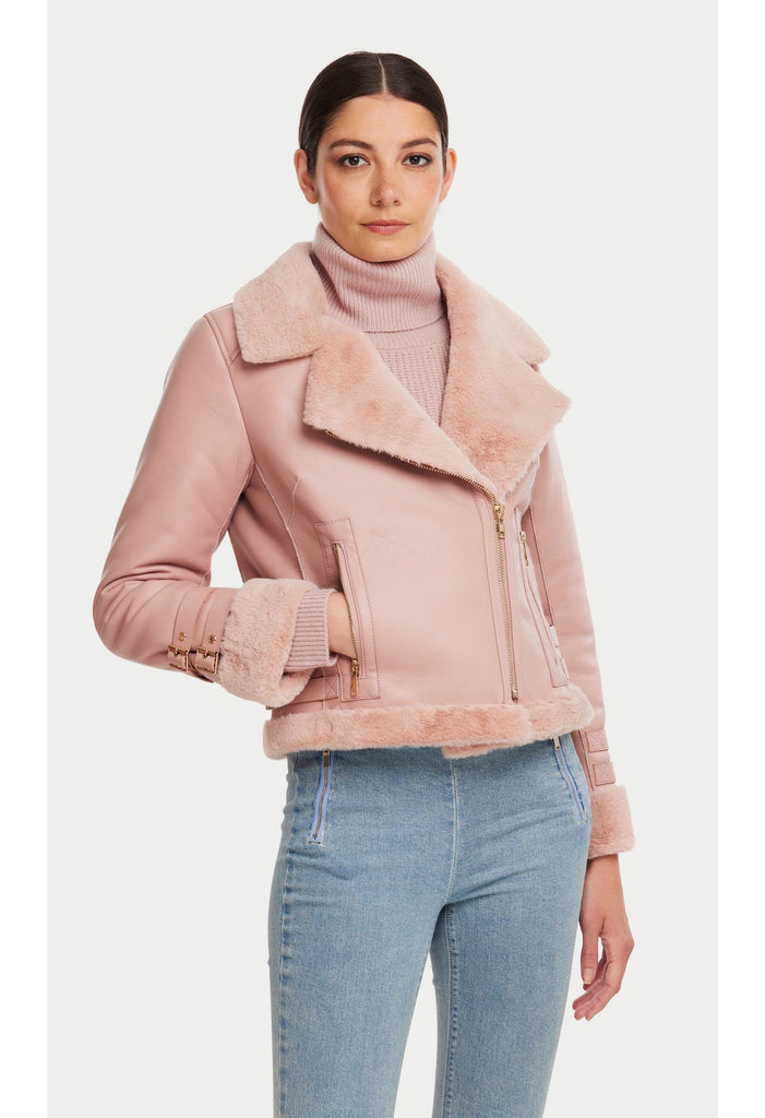 Dion Faux Shearling Moto Jacket Who Cares? Wear