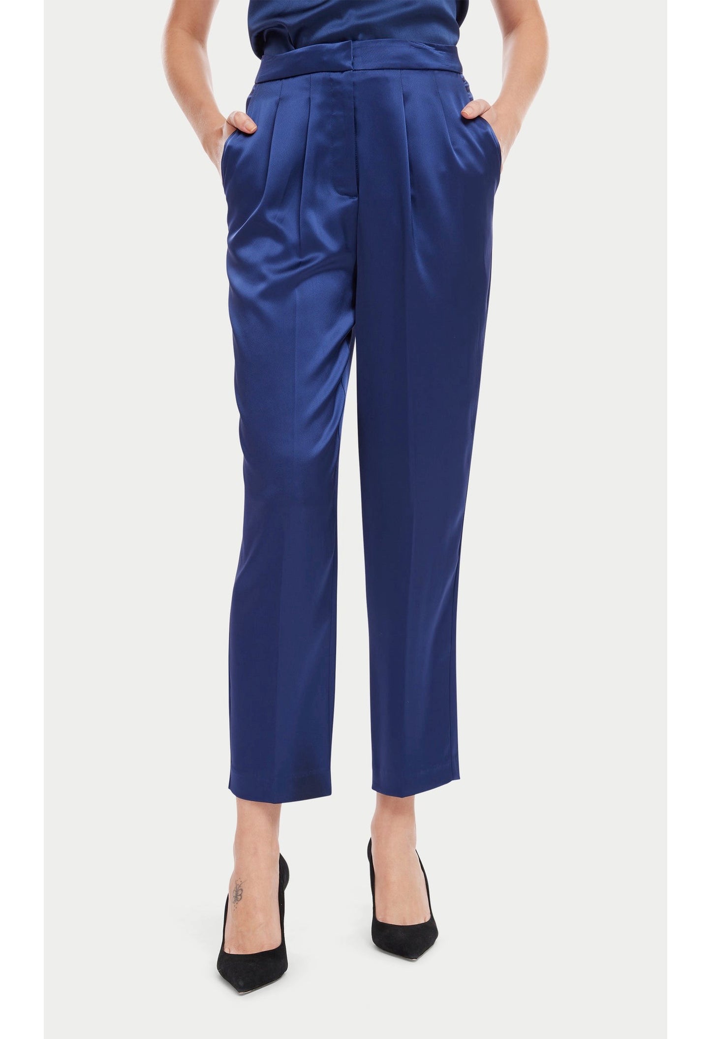 Portia Pleated Satin Pant