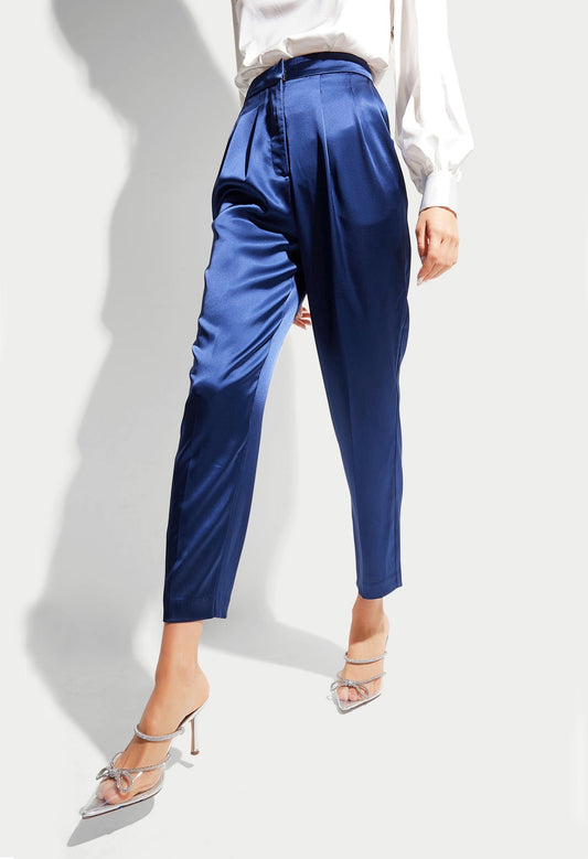 Portia Pleated Satin Pant