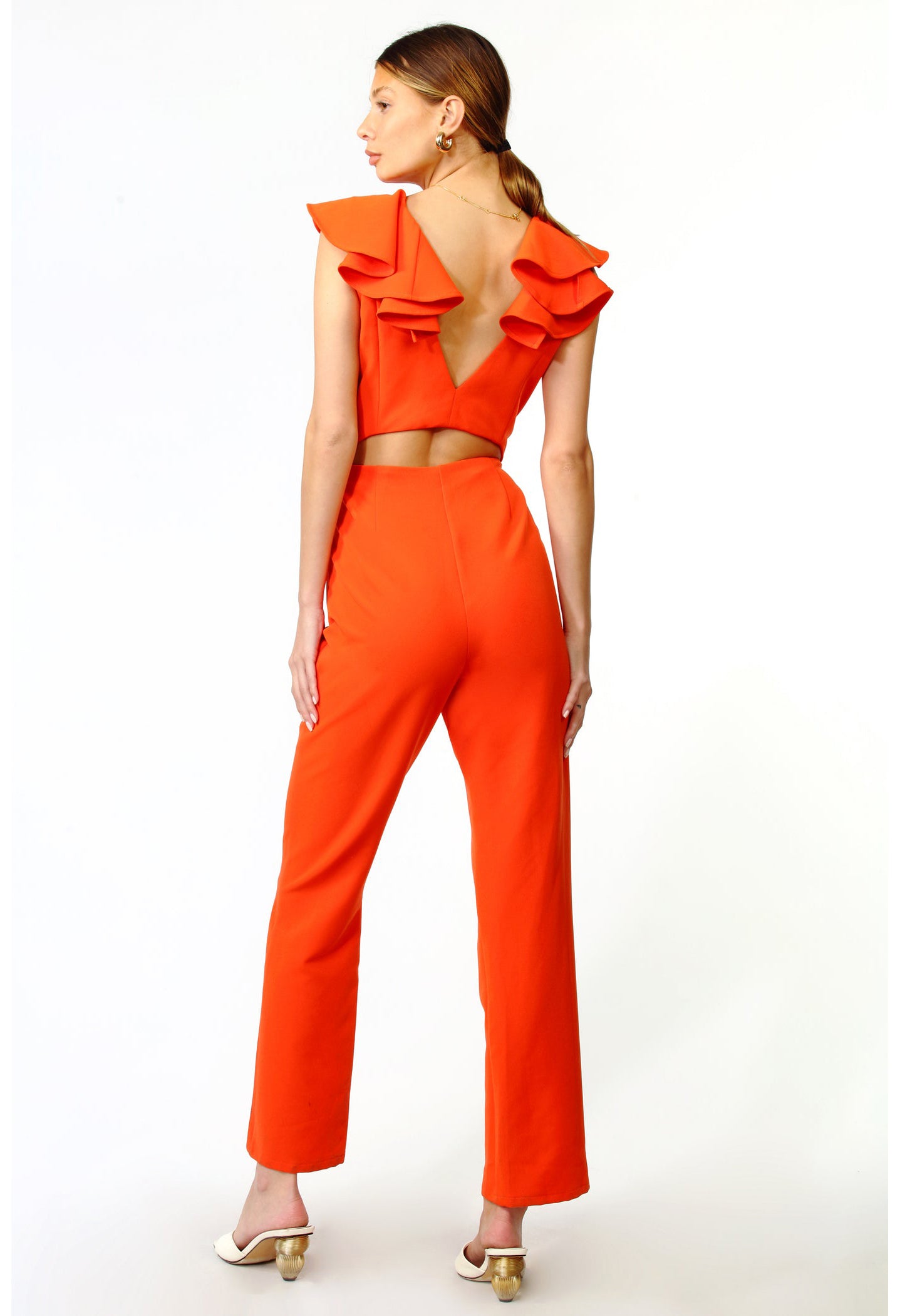 Kassi Ruffled Crepe Jumpsuit