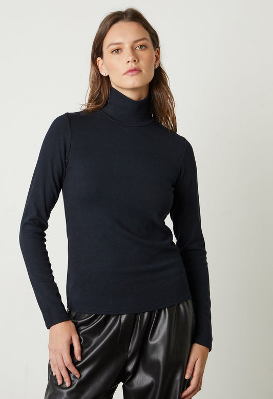 Kaylie Viscose Rib Turtleneck