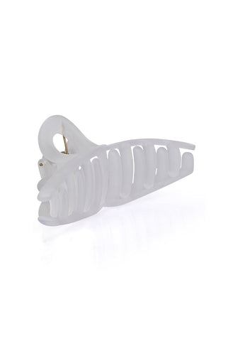 Long Matte Jaw Clip in White