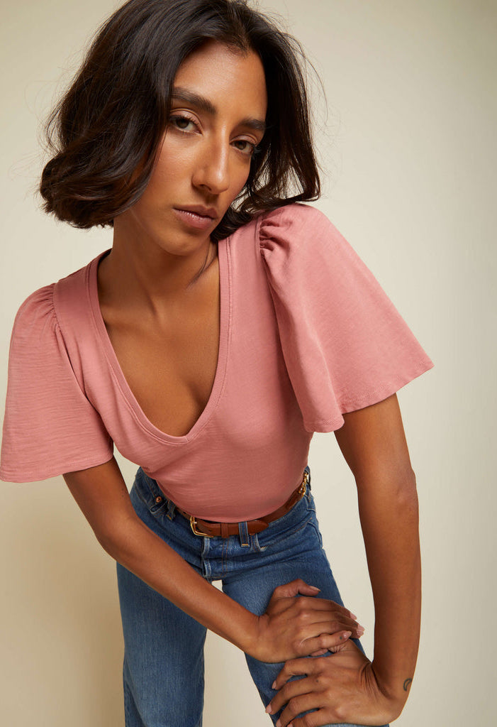 Vicky Flutter Sleeve Tee