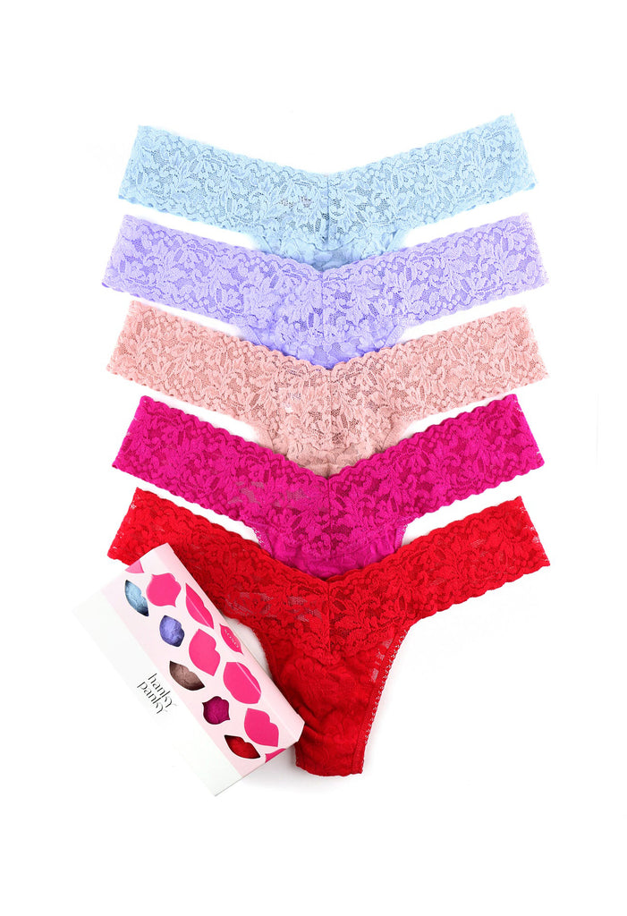 Hanky Panky - Valentine's Day 5 Pack Low Rise Thongs – Who Cares? Wear