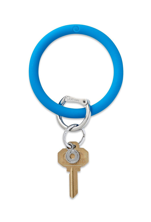 Solid Dark Blue Key Ring